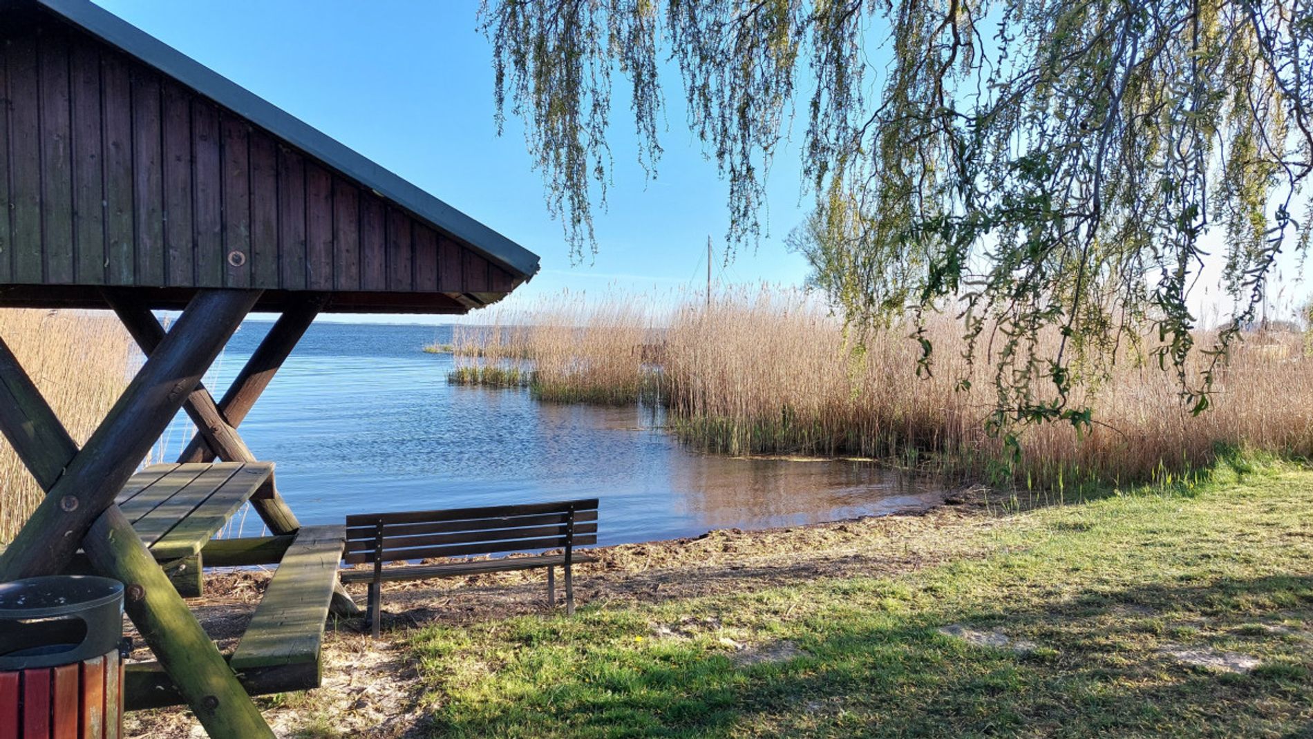 kleine Badestelle am Haff